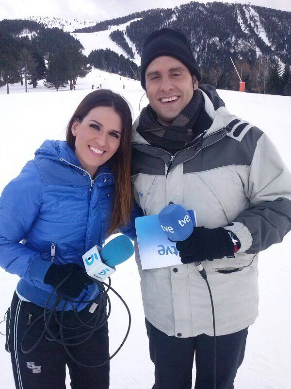 Con Cristina Pampín, de Tele 5.